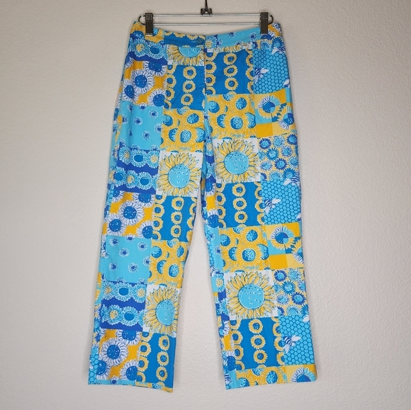 Lilly Pulitzer White Lable Sunflower Pants 2P - Picture 1 of 5